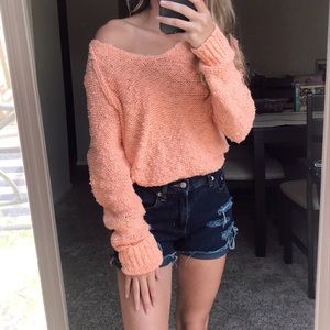 Peach Oversized Sweater Size Small